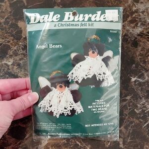 NOS Vintage 1987 Dale Burde "Angel Bears" Christmas Felt Kit